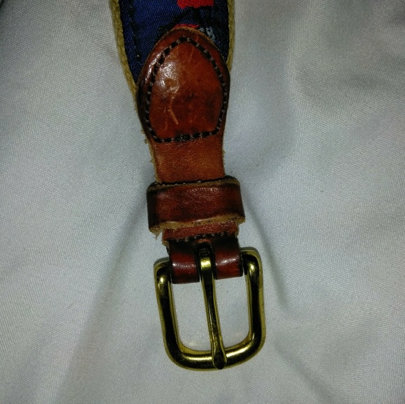 Boys 22 inch Leather & Brass Belt - Picture 3 of 7
